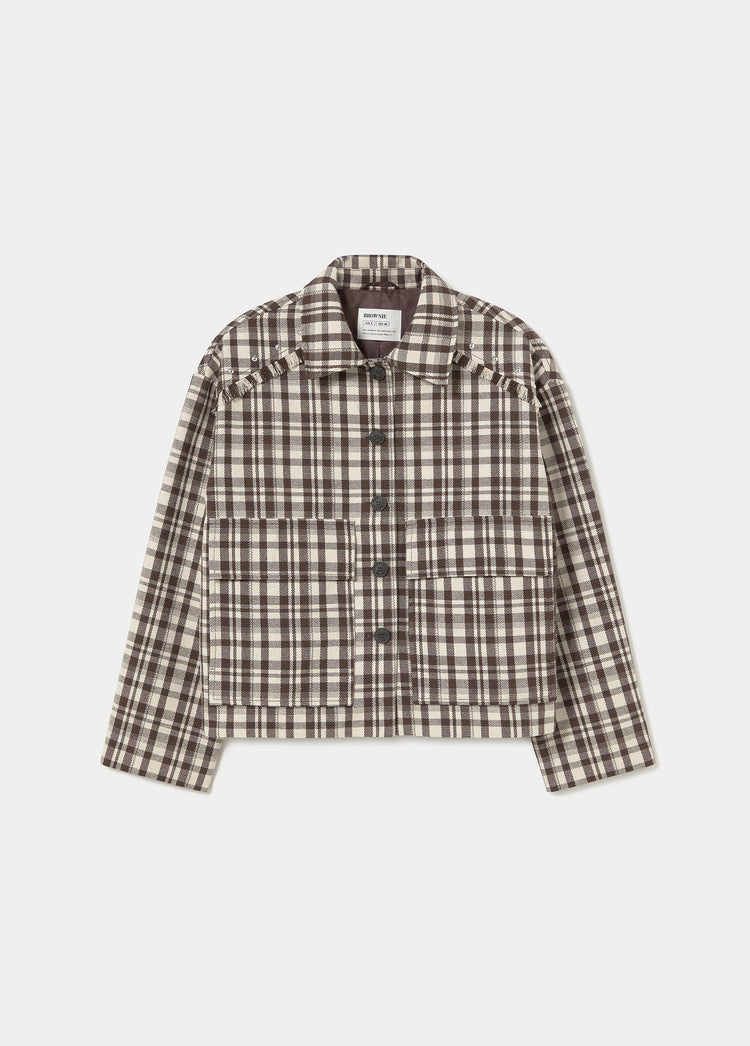 Chaqueta corta cuadros