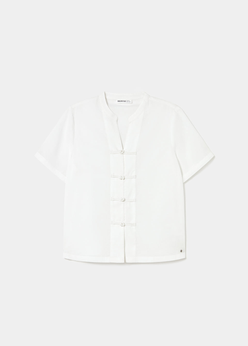 Blouse manches courtes détail japonais