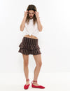 Short ruffle skirt