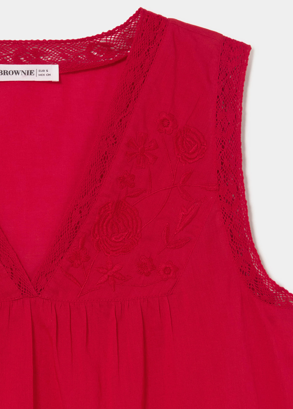 Lace straps strap blouse
