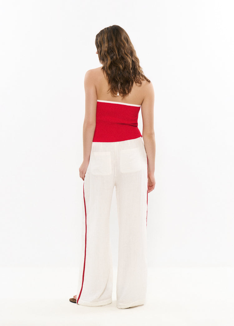 Long pants with side stripe