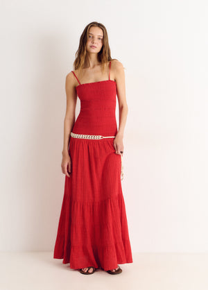 Robe longue à bretelles