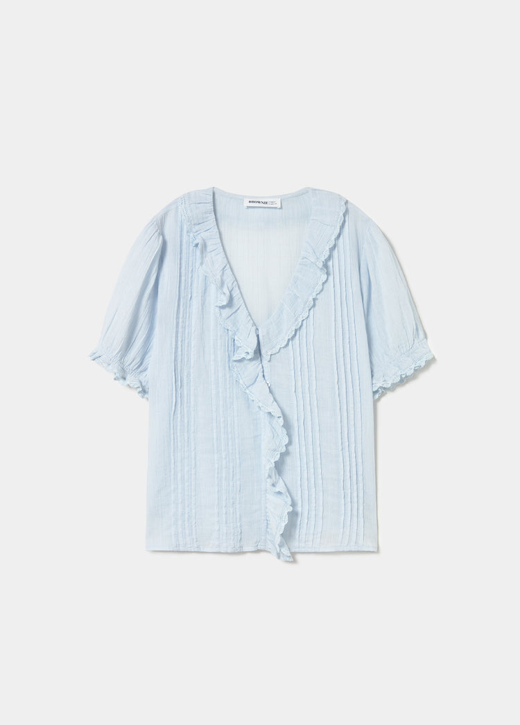 Blusa com folhos