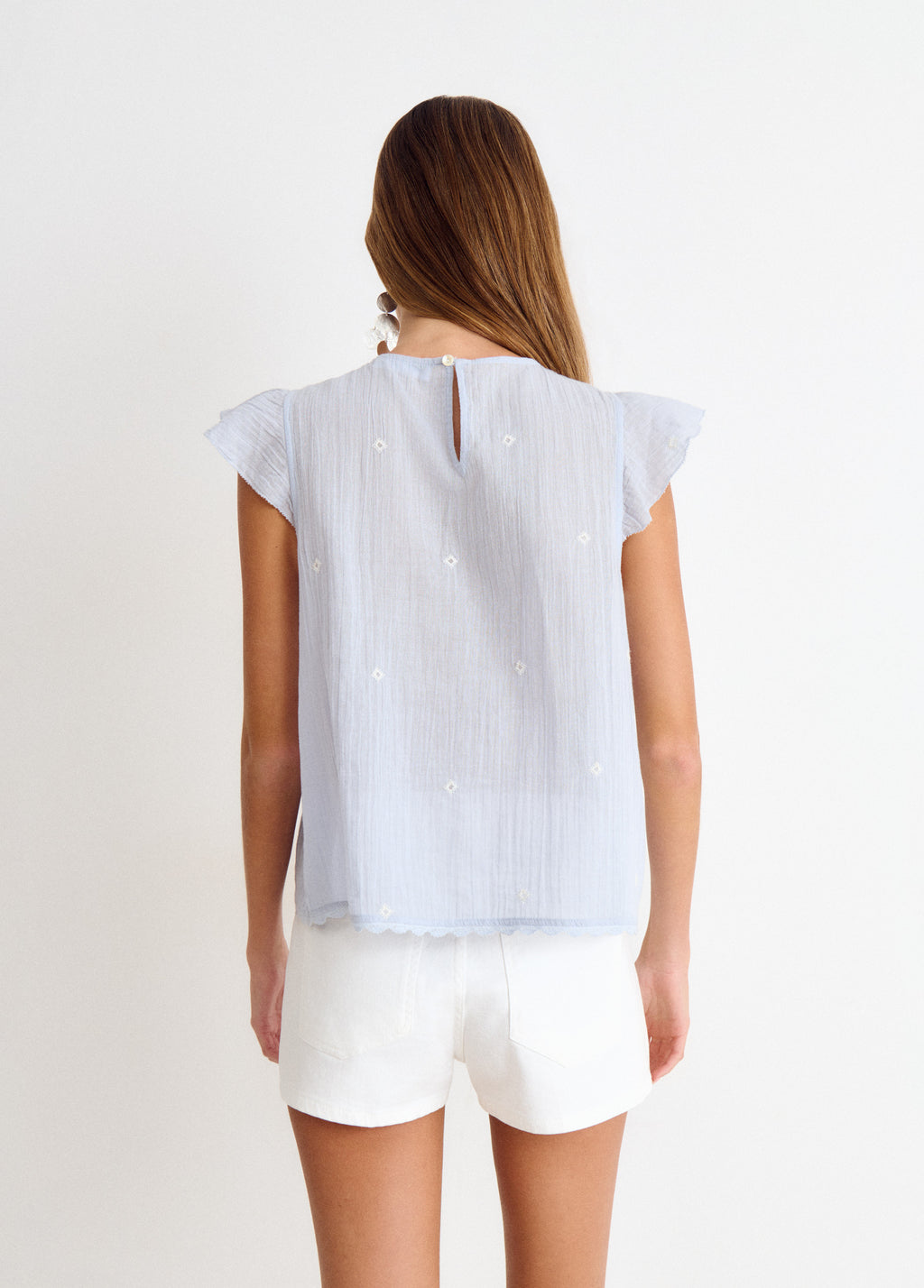 Blouse smock brodée