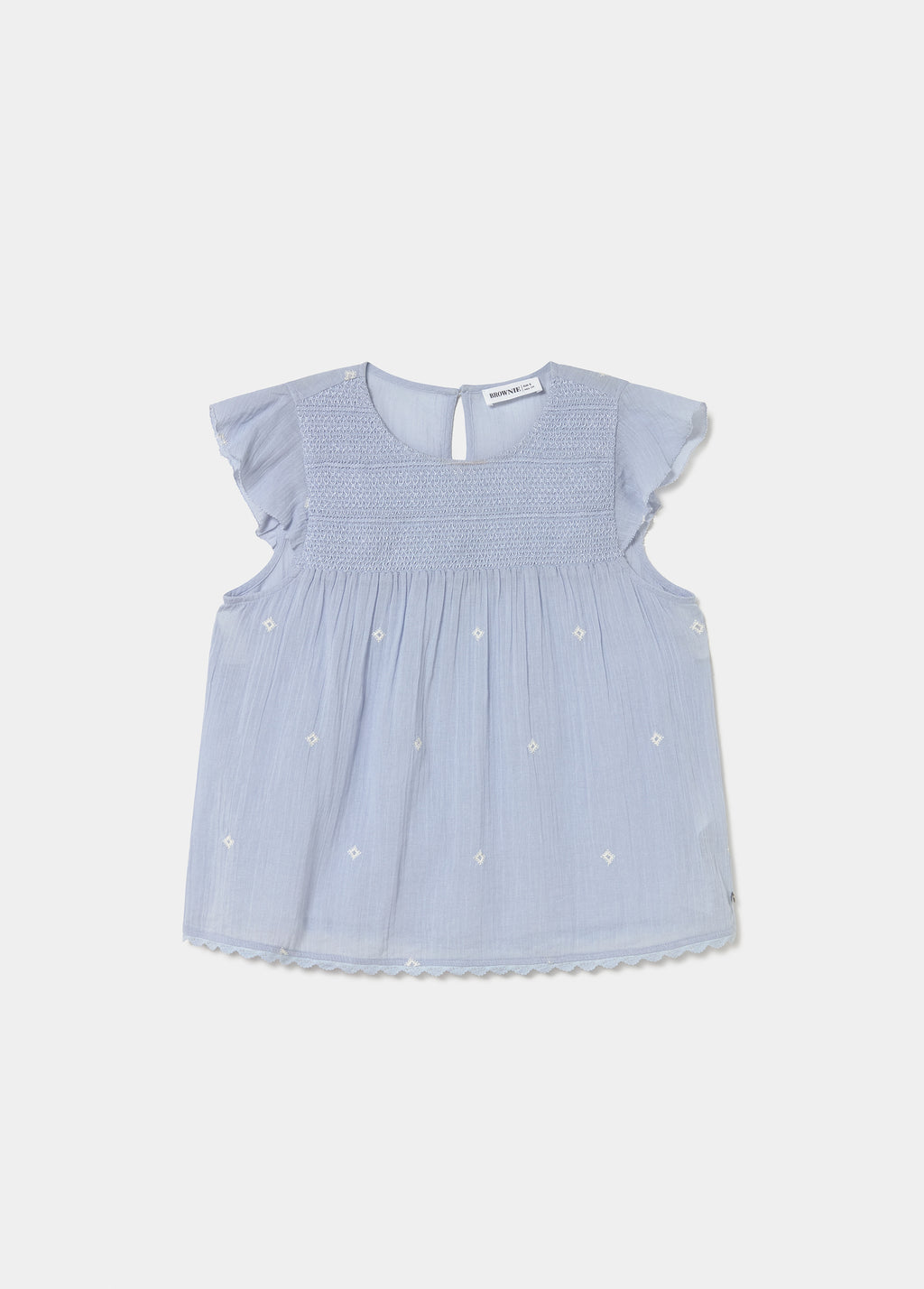 Blouse smock brodée