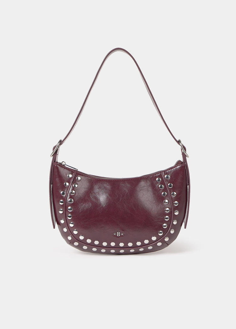 Bolso media luna tachas