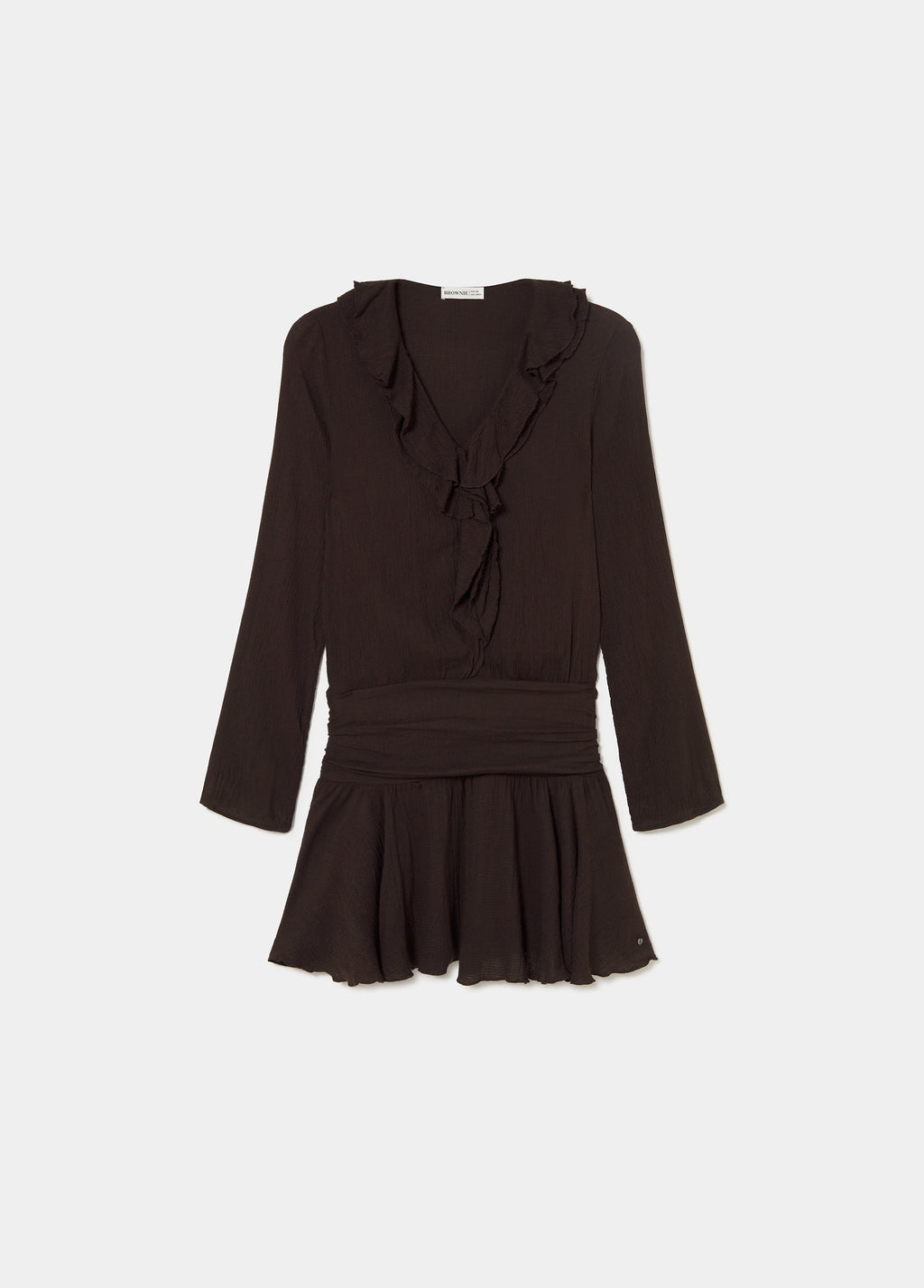 Draped ruffle dress