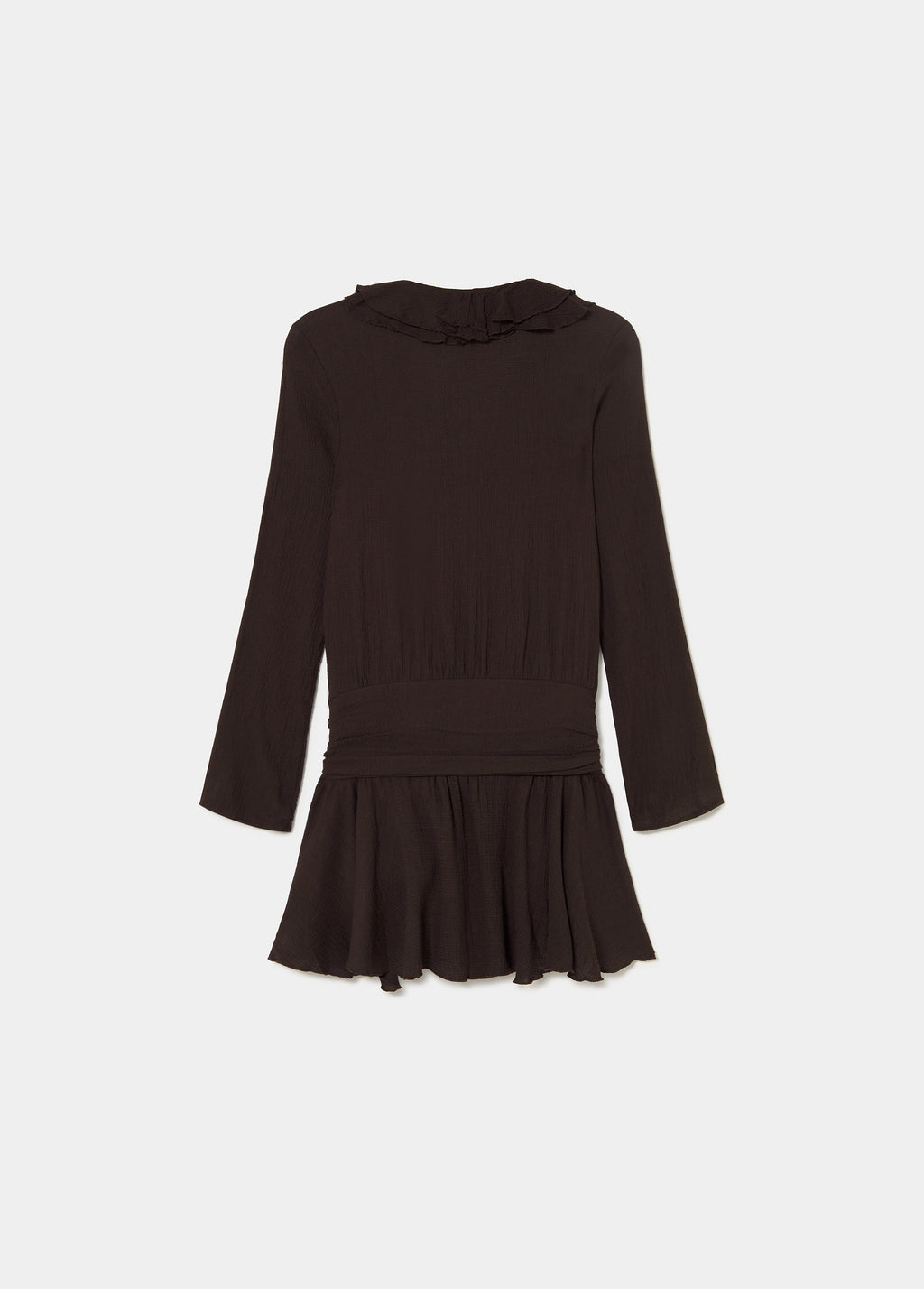 Draped ruffle dress