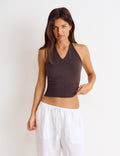 Top halter all’uncinetto
