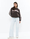 Jeans with turned-up waistband