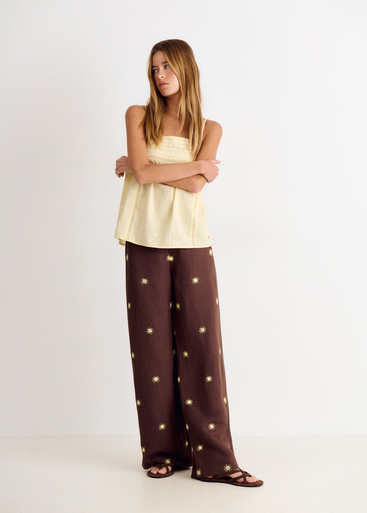 Top tirantes bordados