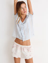 Shorts de malha cruzada