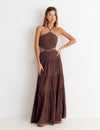 Vestido largo detalle cut-out