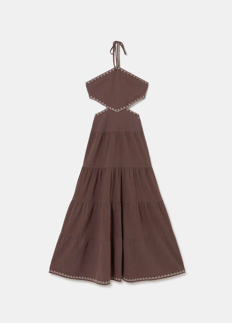 Vestido largo detalle cut-out