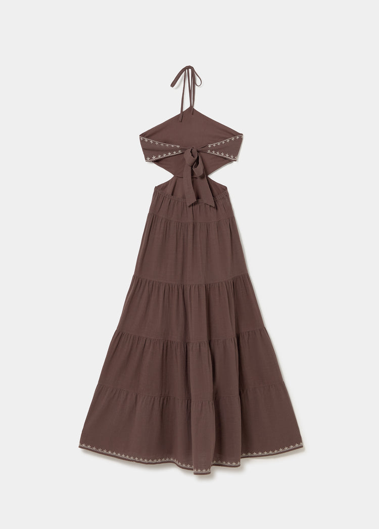 Vestido largo detalle cut-out