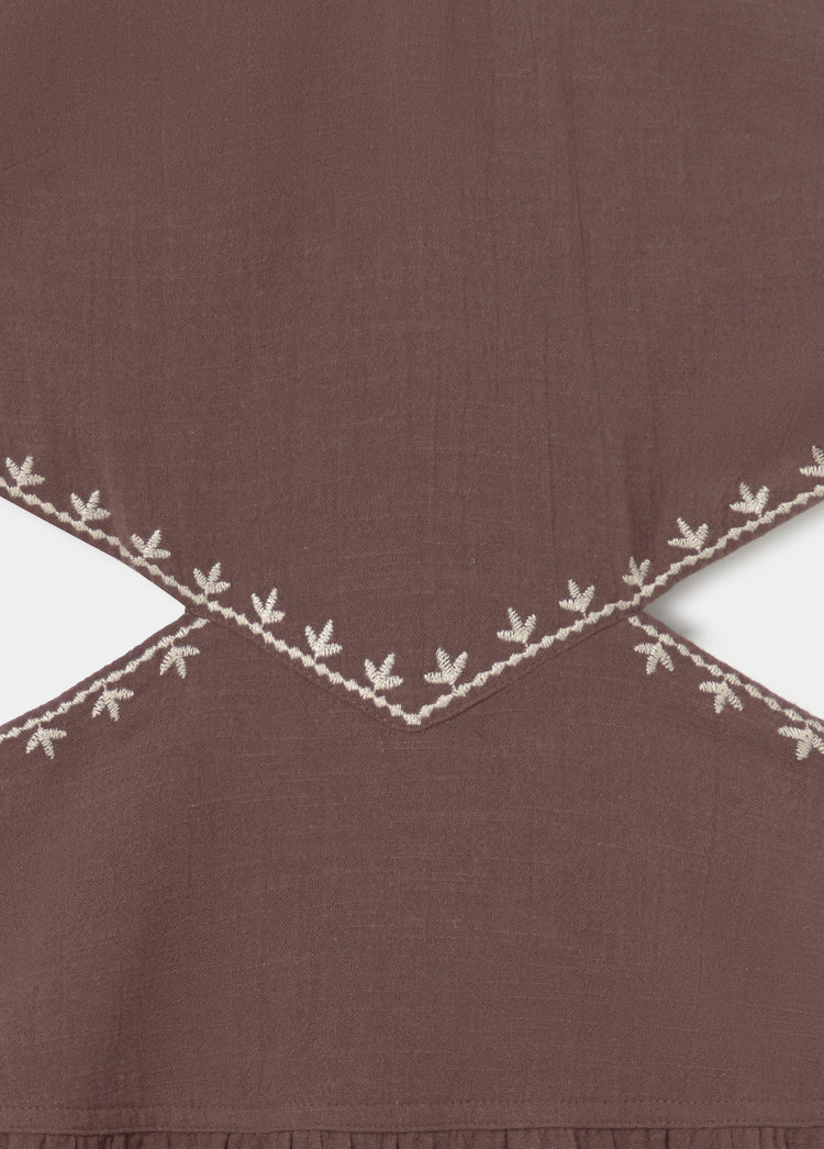 Vestido largo detalle cut-out