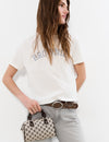 Borsa bowling jacquard con logo