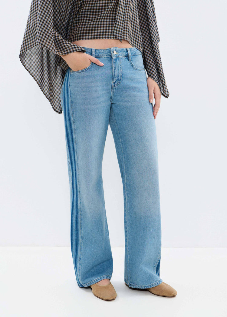 Jeans with side stripe