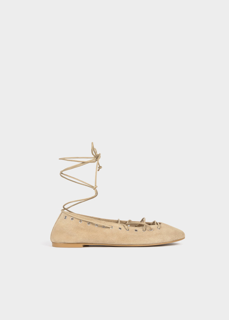 Bailarina eyelets tiras atar
