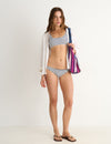 Bikini Bottom with Nautical Woven Stripe
