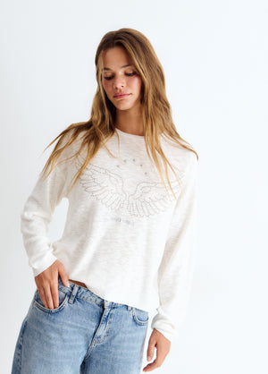 Pull coton ailes clous