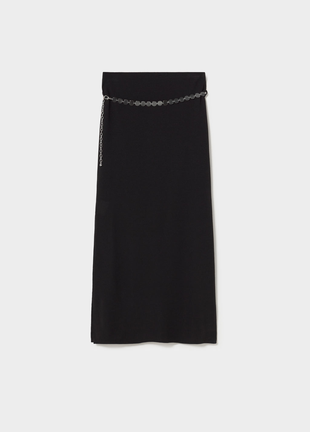Jupe longue ceinture métallique