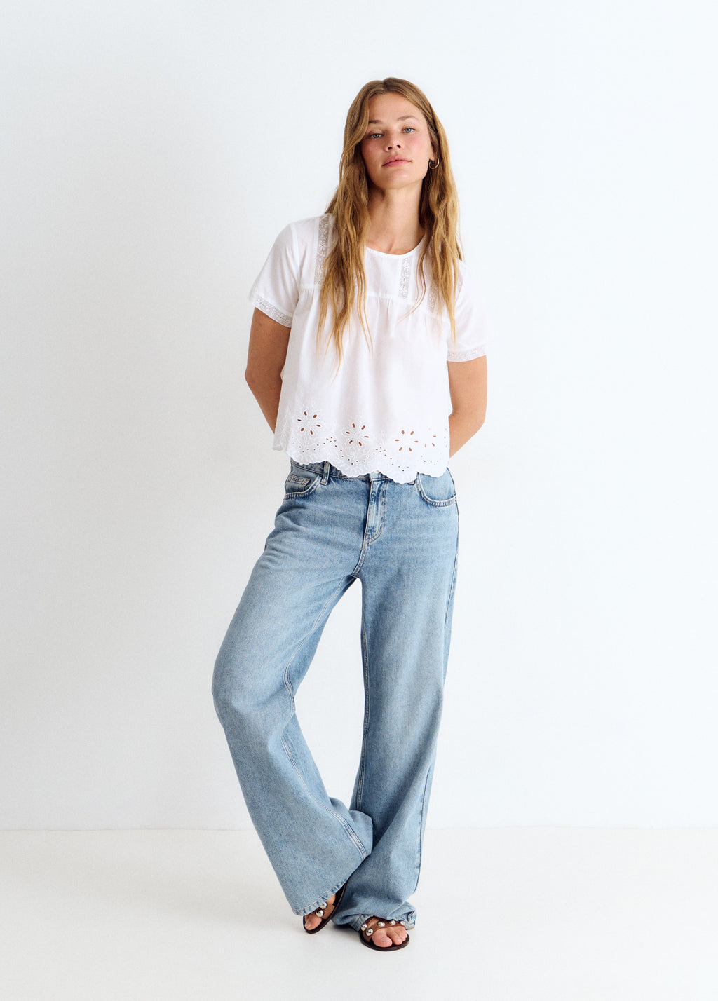 Blouse met kanten details