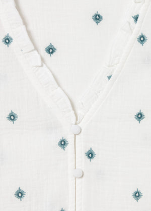Blusa dobletela bordados