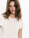 Blouse with back ties