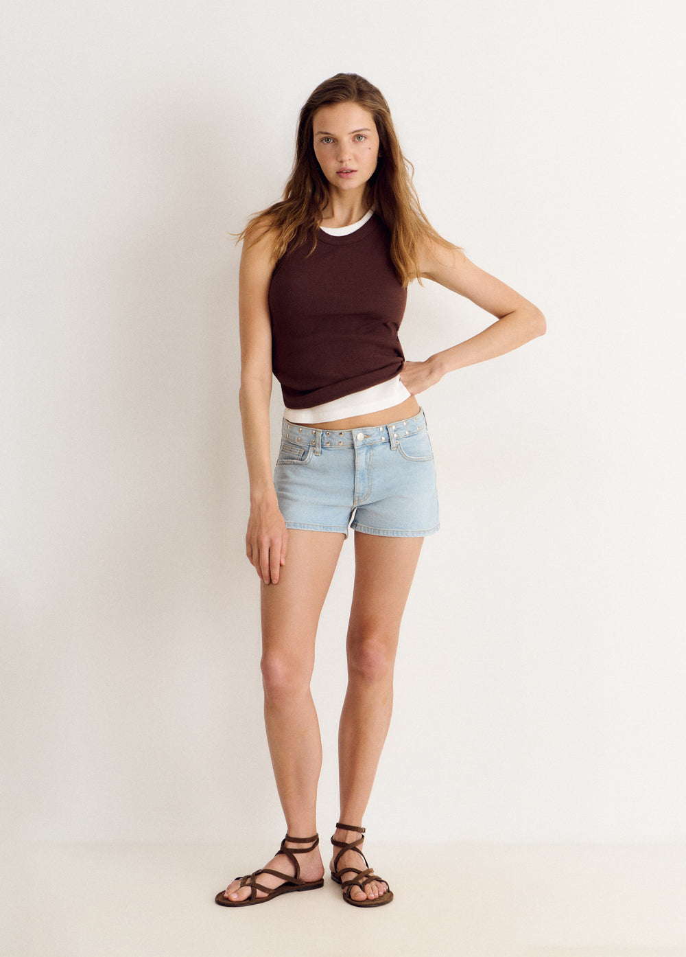 Tank top basico marron