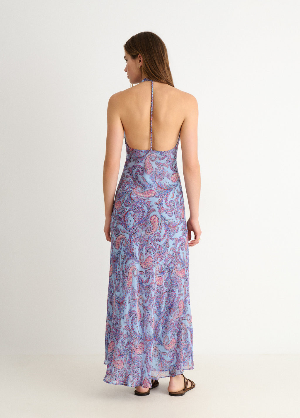 Vestido estampado drapeado