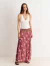 Long smocked skirt
