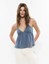 Lace straps top