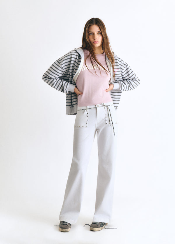 Pantalón culotte tachas