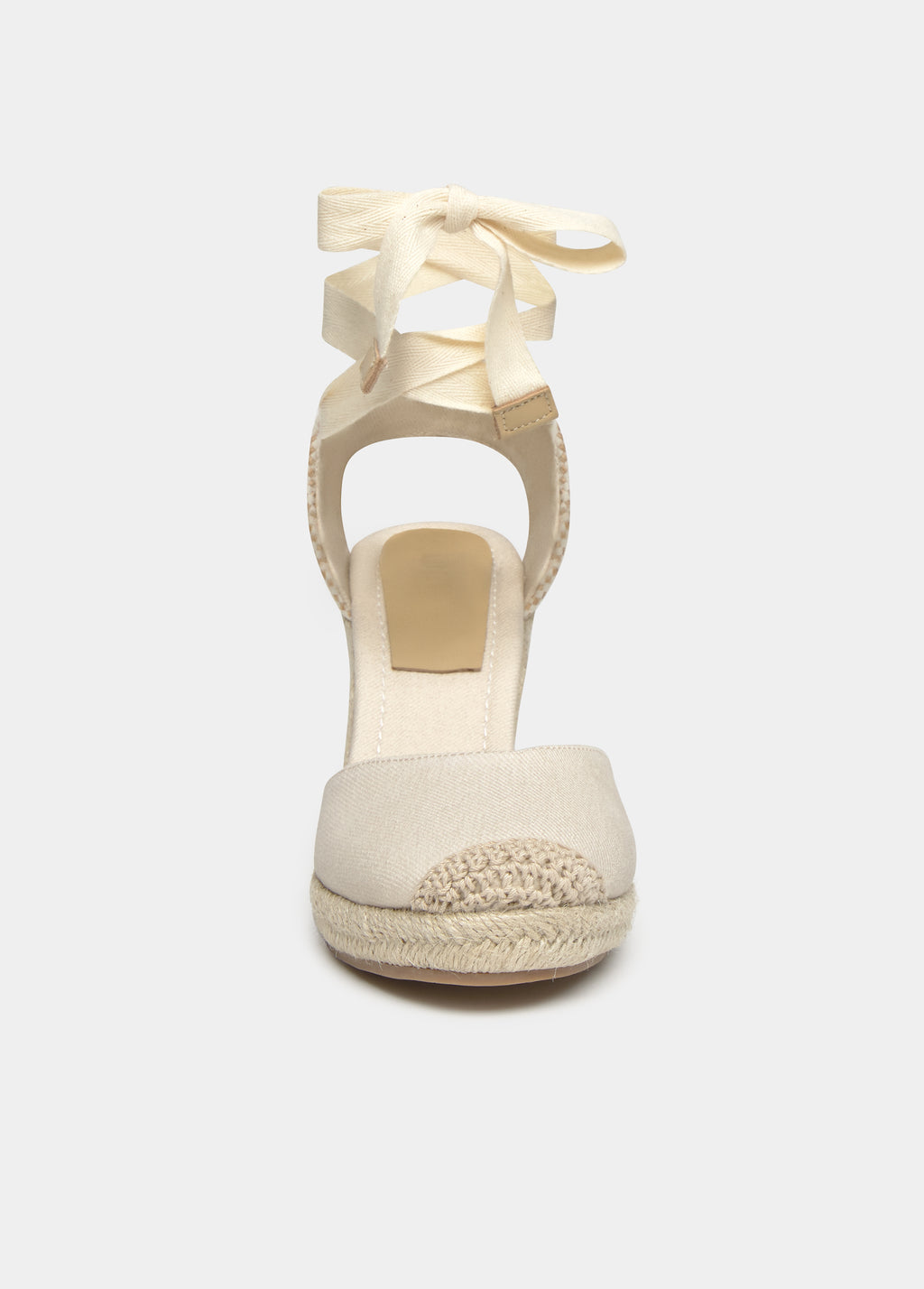Sandale compensée en jute