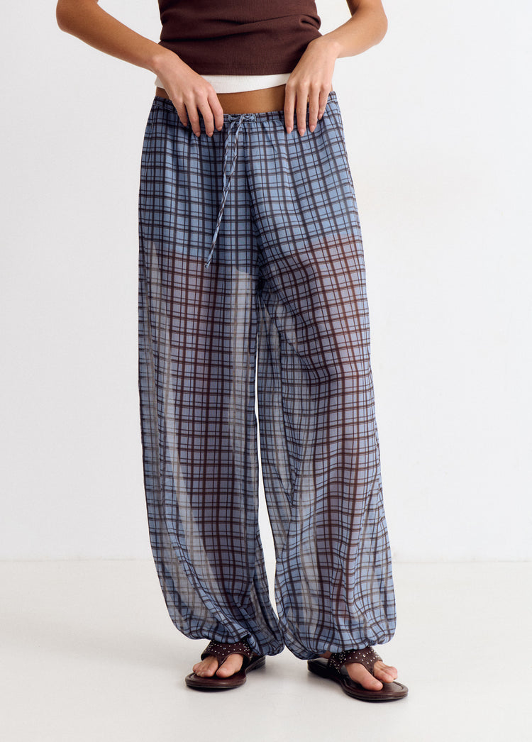 Pantalón bombacho cuadros
