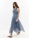 Ruched plaid dress