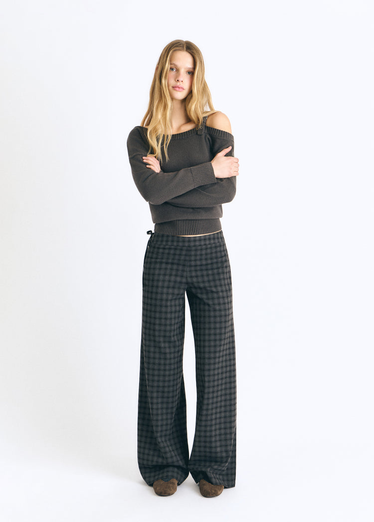 Pantalón cuadros cordón