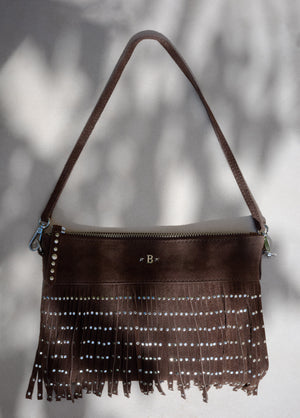 Tasche mit Fransen und Nieten  
