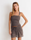 Top tirantes estampado