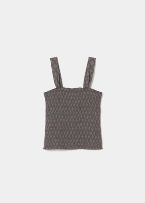 Top tirantes estampado