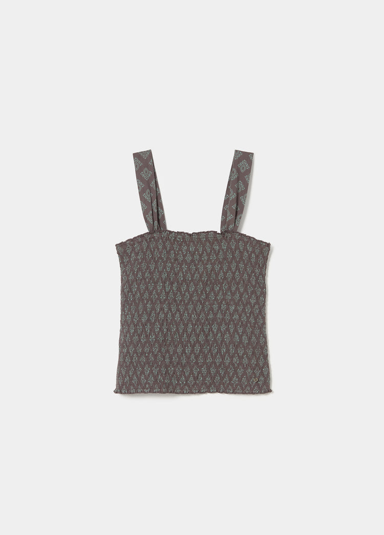 Top tirantes estampado