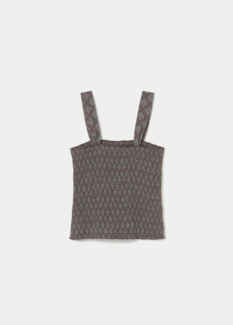 Top tirantes estampado
