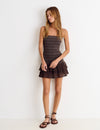 Vestido corto smock