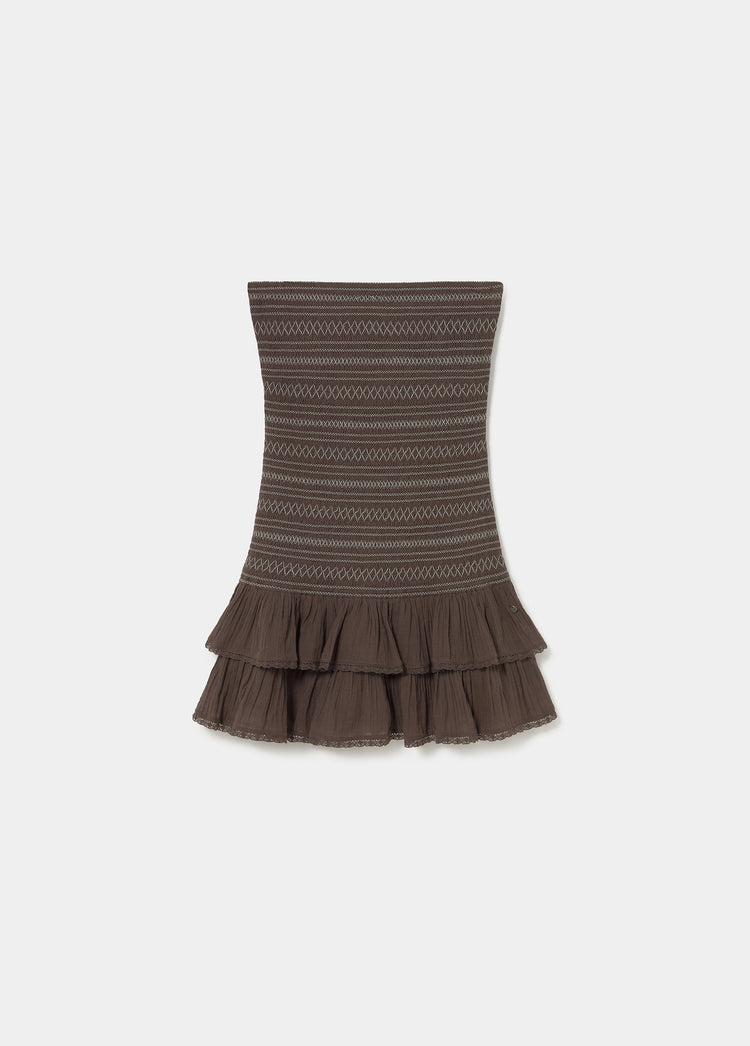Vestido corto smock