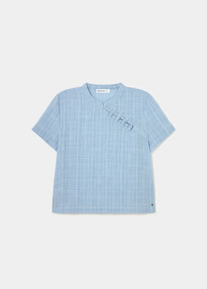 Blusa detalle japonés cuadros