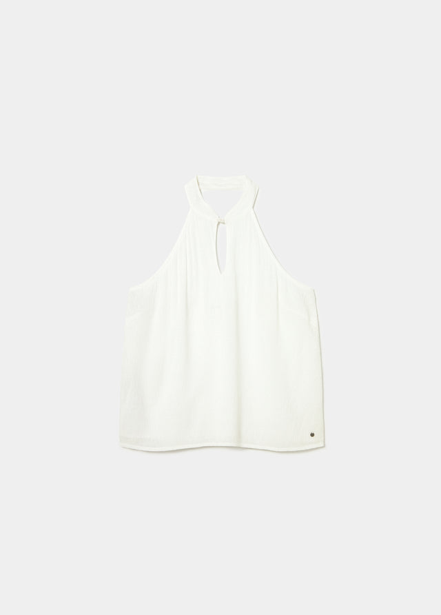 Halter top with open back