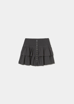 Short skirt with buttons