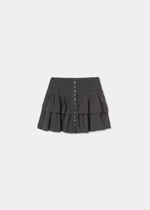 Short skirt with buttons