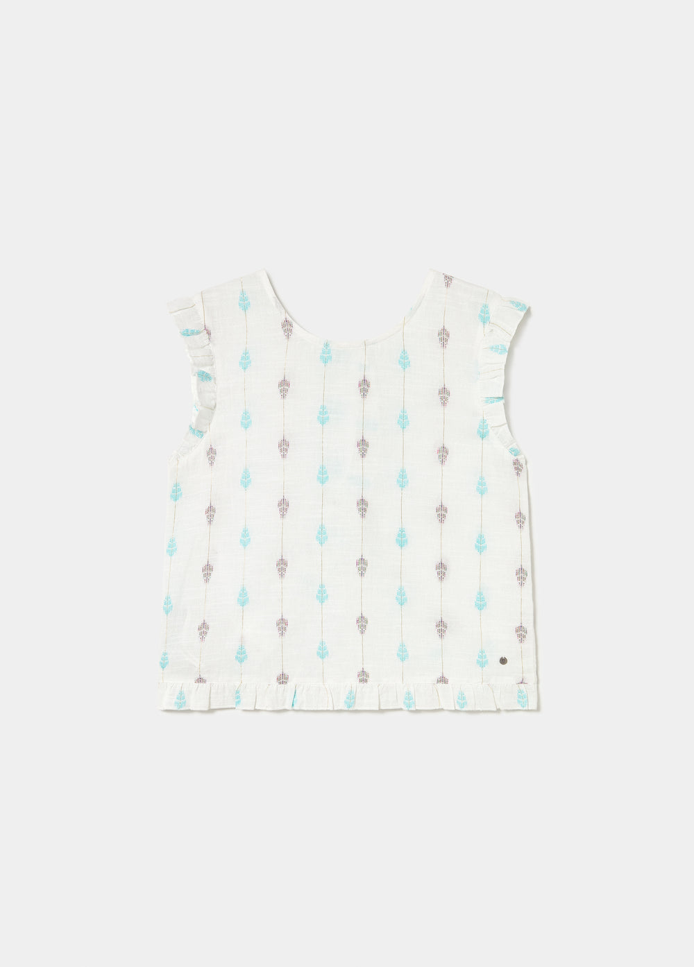 Bluse mit vielseitig tragbarem Stickmuster